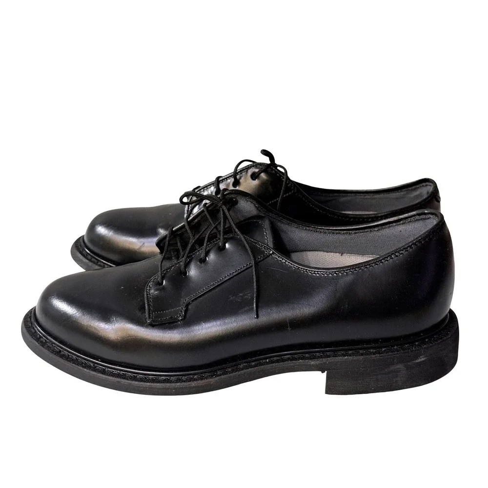 Vibram Mens Dress Shoes Glossy Black Oxford oil-resistant Size 7W